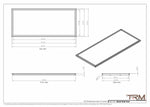 24x56 - Wall Vent - Modern Vent Cover -  Return Air Vent - TRM Metal  56x24