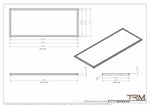 24x60 - Wall Vent - Modern Vent Cover -  Return Air Vent - TRM Metal  60x24