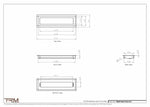 4.5x16.5 - Wall Vent - Modern Vent Cover -  Return Air Vent - TRM Metal  16.5x4.5
