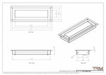 4x12 - Wall Vent - Modern Vent Cover -  Return Air Vent - TRM Metal (12x4)