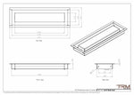 4x14 - Wall Vent - Modern Vent Cover -  Return Air Vent - TRM Metal (14x4)