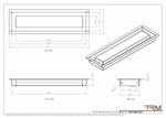 4x15 - Wall Vent - Modern Vent Cover -  Return Air Vent - TRM Metal (15x4)