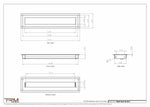 4x18.5 - Wall Vent - Modern Vent Cover -  Return Air Vent - TRM Metal  18.5x4