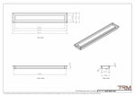 4x26 - Wall Vent - Modern Vent Cover -  Return Air Vent - TRM Metal (26x4)