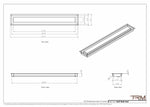4x29 - Wall Vent - Modern Vent Cover -  Return Air Vent - TRM Metal (29x4)
