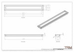 4x34 - Wall Vent - Modern Vent Cover -  Return Air Vent - TRM Metal (34x4)