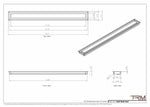4x43 - Wall Vent - Modern Vent Cover -  Return Air Vent - TRM Metal (43x4)