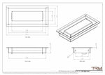 4x9 - Wall Vent - Modern Vent Cover -  Return Air Vent - TRM Metal (9x4)