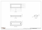 5.5x16.5 - Wall Vent - Modern Vent Cover -  Return Air Vent - TRM Metal  16.5x5.5