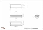 5.5x17.5 - Wall Vent - Modern Vent Cover -  Return Air Vent - TRM Metal  17.5x5.5