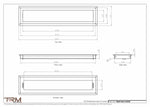 5.5x25 - Wall Vent - Modern Vent Cover -  Return Air Vent - TRM Metal  25x5.5
