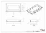 5x10 - Wall Vent - Modern Vent Cover -  Return Air Vent - TRM Metal