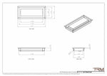 5x12 - Wall Vent - Modern Vent Cover -  Return Air Vent - TRM Metal  12x5