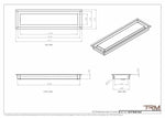 5x19 - Wall Vent - Modern Vent Cover -  Return Air Vent - TRM Metal  19x5