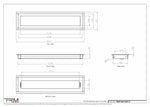 5x21.5 - Wall Vent - Modern Vent Cover -  Return Air Vent - TRM Metal  21.5x5