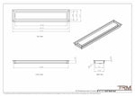 5x27 - Wall Vent - Modern Vent Cover -  Return Air Vent - TRM Metal  27x5