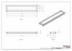 5x28 - Wall Vent - Modern Vent Cover -  Return Air Vent - TRM Metal  28x5
