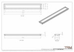 5x41 - Wall Vent - Modern Vent Cover -  Return Air Vent - TRM Metal  41x5