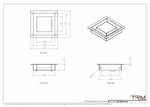 5x5 - Wall Vent - Modern Vent Cover -  Return Air Vent - TRM Metal  5x5