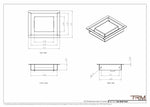 5x6 - Wall Vent - Modern Vent Cover -  Return Air Vent - TRM Metal  6x5