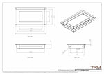 5x9 - Wall Vent - Modern Vent Cover -  Return Air Vent - TRM Metal  9x5