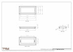 6.5x14.5 - Wall Vent - Modern Vent Cover -  Return Air Vent - TRM Metal  14.5x6.5