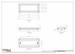 6.5x17 - Wall Vent - Modern Vent Cover -  Return Air Vent - TRM Metal  17x6.5