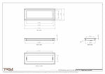6.5x18.5 - Wall Vent - Modern Vent Cover -  Return Air Vent - TRM Metal  18.5x6.5