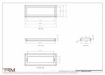 6.5x19 - Wall Vent - Modern Vent Cover -  Return Air Vent - TRM Metal  19x6.5