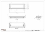 6.5x21.5 - Wall Vent - Modern Vent Cover -  Return Air Vent - TRM Metal  21.5x6.5