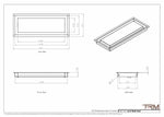 6x16 - Wall Vent - Modern Vent Cover -  Return Air Vent - TRM Metal  16x6