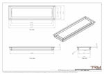 6x21 - Wall Vent - Modern Vent Cover -  Return Air Vent - TRM Metal  21x6