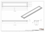 6x37 - Wall Vent - Modern Vent Cover -  Return Air Vent - TRM Metal  37x6
