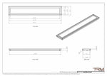 6x40 - Wall Vent - Modern Vent Cover -  Return Air Vent - TRM Metal  40x6