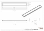 6x47 - Wall Vent - Modern Vent Cover -  Return Air Vent - TRM Metal  47x6