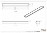 6x54 - Wall Vent - Modern Vent Cover -  Return Air Vent - TRM Metal  54x6