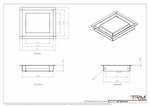 6x7 - Wall Vent - Modern Vent Cover -  Return Air Vent - TRM Metal  7x6