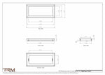 7.5x17 - Wall Vent - Modern Vent Cover -  Return Air Vent - TRM Metal  17x7.5