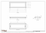 7.5x23 - Wall Vent - Modern Vent Cover -  Return Air Vent - TRM Metal  23x7.5