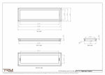 7.5x26.5 - Wall Vent - Modern Vent Cover -  Return Air Vent - TRM Metal  26.5x7.5