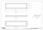 7.5x32.5 - Wall Vent - Modern Vent Cover -  Return Air Vent - TRM Metal  32.5x7.5