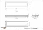 7.5x34 - Wall Vent - Modern Vent Cover -  Return Air Vent - TRM Metal  34x7.5