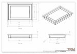 7x10 - Wall Vent - Modern Vent Cover -  Return Air Vent - TRM Metal  10x7