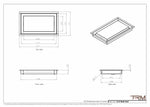 7x12 - Wall Vent - Modern Vent Cover -  Return Air Vent - TRM Metal  12x7