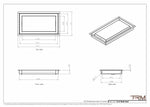 7x13 - Wall Vent - Modern Vent Cover -  Return Air Vent - TRM Metal  13x7