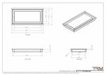 7x14 - Wall Vent - Modern Vent Cover -  Return Air Vent - TRM Metal  14x7