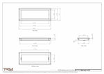 7x19.5 - Wall Vent - Modern Vent Cover -  Return Air Vent - TRM Metal  19.5x7