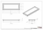 7x19 - Wall Vent - Modern Vent Cover -  Return Air Vent - TRM Metal  19x7