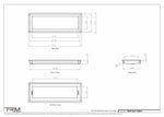 7x20.5 - Wall Vent - Modern Vent Cover -  Return Air Vent - TRM Metal  20.5x7