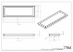 7x21 - Wall Vent - Modern Vent Cover -  Return Air Vent - TRM Metal  21x7